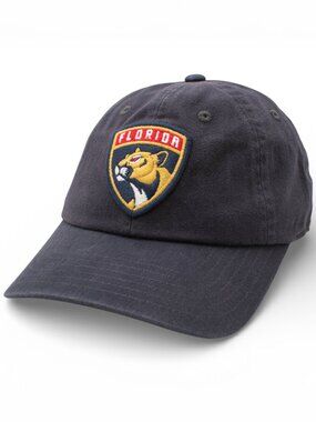 NHL Florida Panthers Patch Dad Hat Under Brim Art Adjustable Buckle Strap Navy
